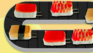 回転寿司スーツケースカバー