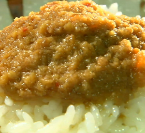 ご飯にかけるギョーザ