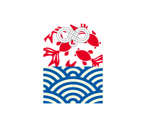 金魚(金運上昇)×青海波(永続)